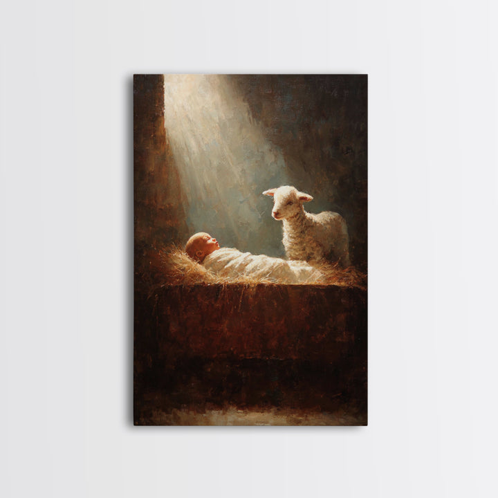 Radiant Child Hope, Framed Canvas Print, Christian Wall Art, Jesus Painting, Christian Christmas Art, Christmas Canvas Wall Art, Christian