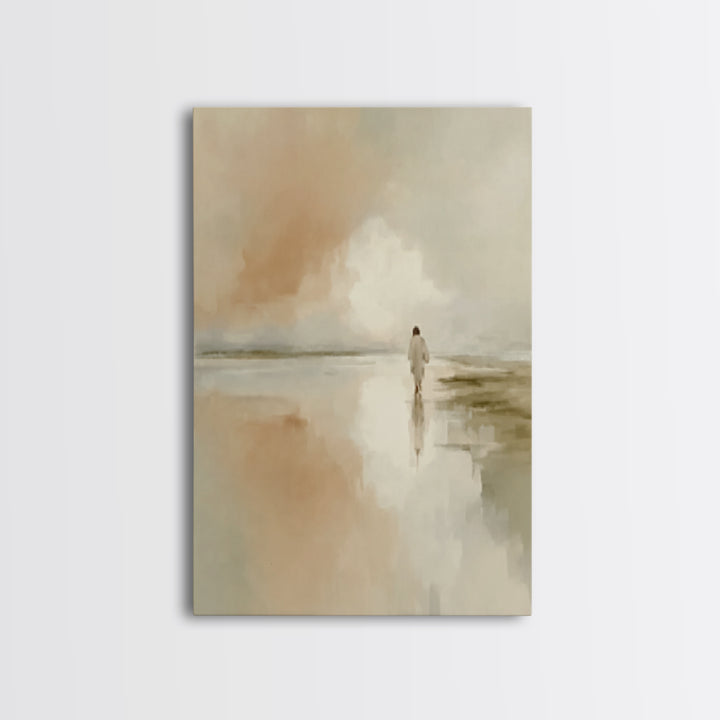 Graceful Shore Path | Framed Canvas Print | Christian Wall Art | Christian Art Canvas | Modern Christian Art | Subtle Christian Art | Chris