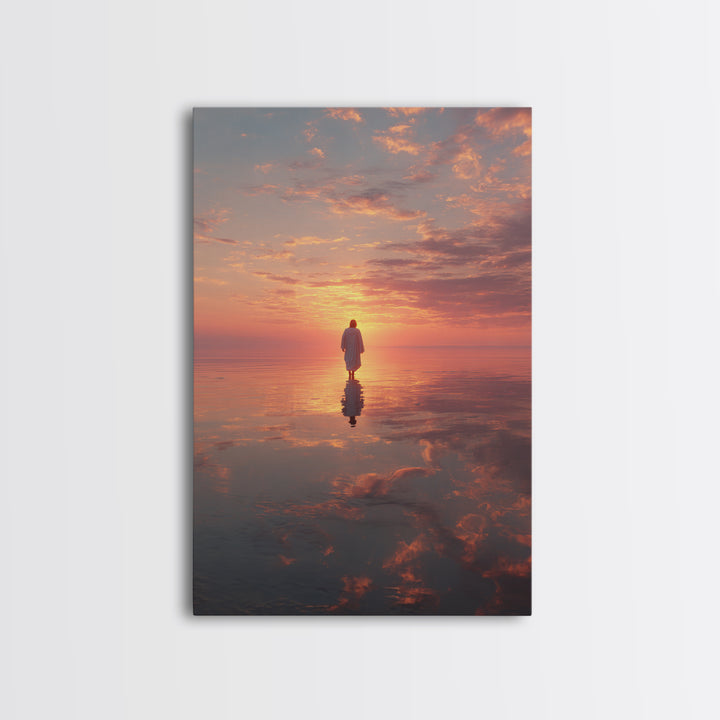 Radiant Dawn Path – Framed Canvas Print – Christian Wall Art – Christian Art Canvas – Jesus Painting – Modern Christian Art – Christian Dec