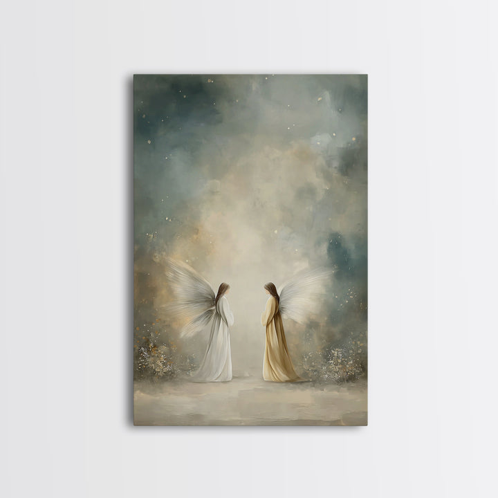Heavenly Dawn Grace – Framed Canvas Print – Christian Wall Art – Christian Art Canvas – Christmas Art – Christian Decor – Modern Art