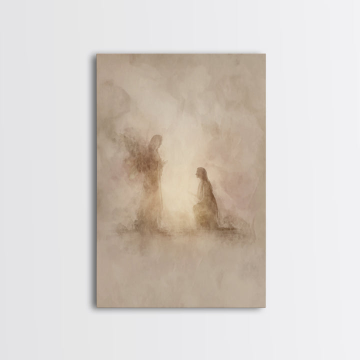 Radiant Faith Dawn – Framed Canvas Print – Christian Art – Christian Wall Art – Subtle Christian Art – Christian Painting – Christmas Art