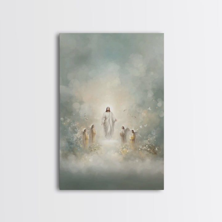 Rising Messiah | Framed Canvas Print | Christian Wall Art | Jesus Painting | Large Jesus Wall Art | Christian Art Canvas | Christian Decor