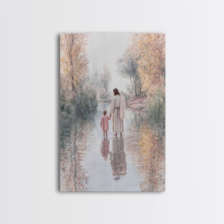 Riverside Calling – Framed Canvas Print – Christian Wall Art – Christian Art Canvas – Subtle Christian Art – Christian Paintings – Christia