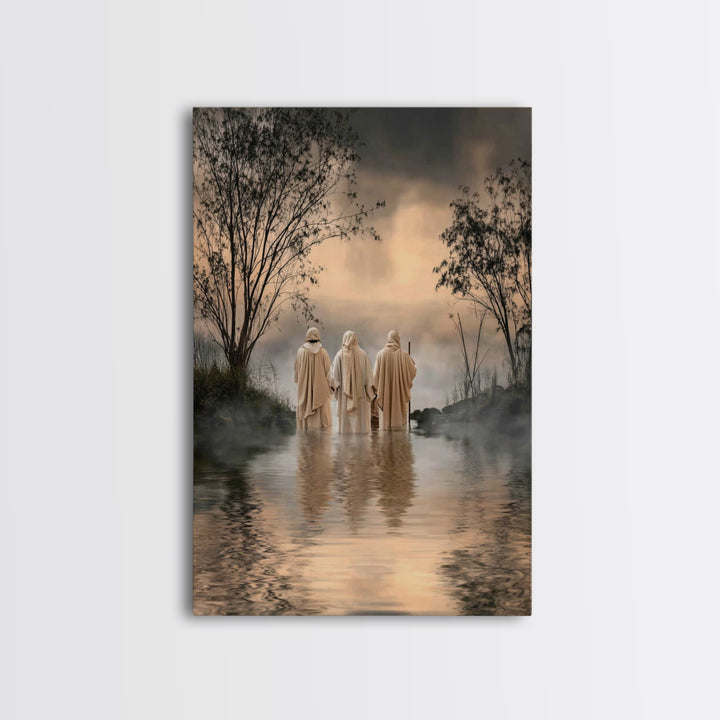 Twilight Disciples – Framed Canvas Print – Christian Art – Christian Paintings – Moody Christian Art – Christian Art Canvas – Christian Gif