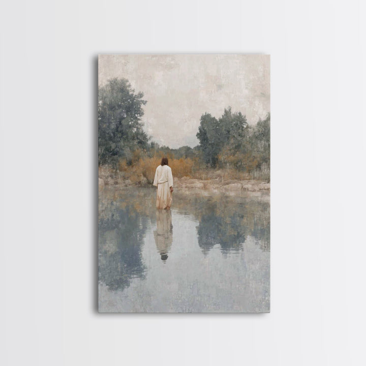 Silent Journey | Framed Canvas Print | Subtle Christian Art | Christian Wall Art | Christian Art Canvas | Large Christian Painting | Christ
