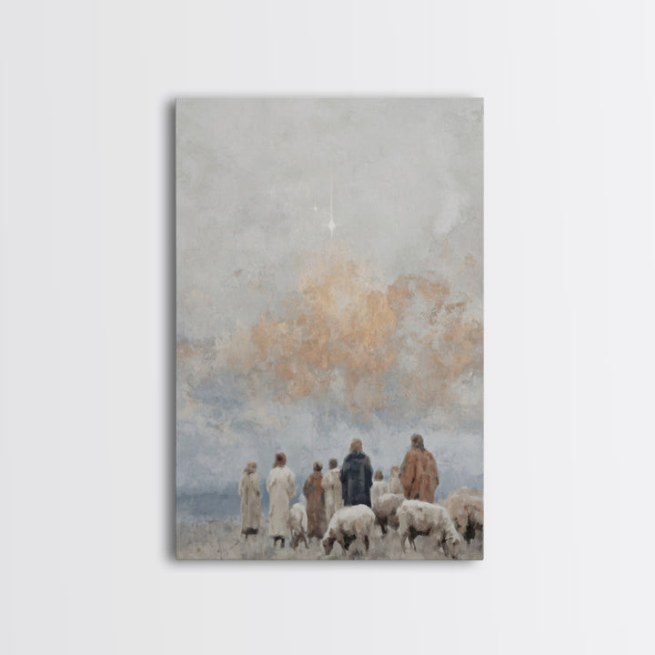 Shepherds Of Wonder | Framed Canvas Print | Christian Wall Art | Christian Christmas Art | Christian Art Canvas | Christmas Art Prints | Ch