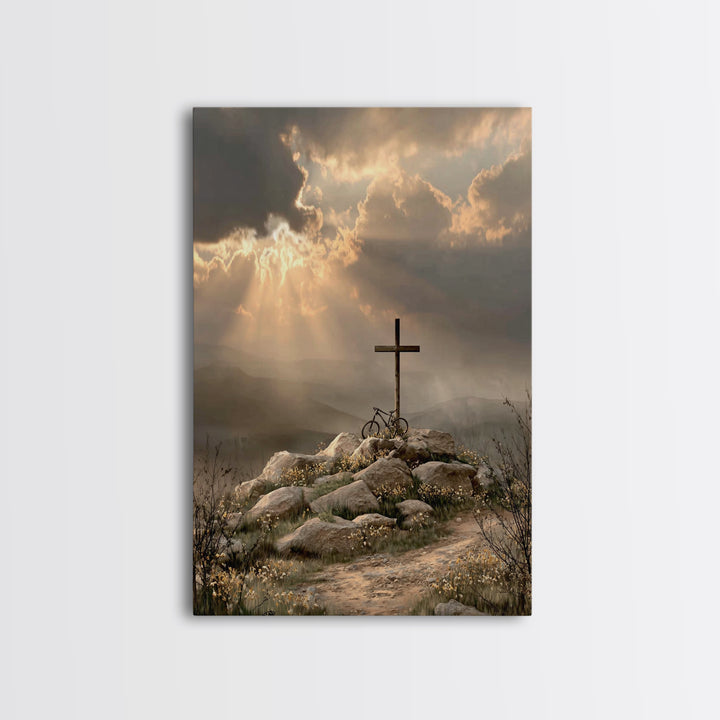 Rays Of Mercy | Framed Canvas Print | Christian Wall Art | Christian Art | Christian Art Canvas | Large Christian Art | Christian Gift Idea
