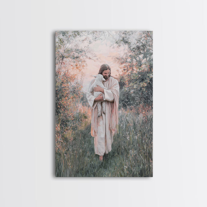 Field Of Compassion – Framed Canvas Print – Christian Art Canvas – Christian Wall Art – Vintage Christian Art – Christian Paintings – Chris