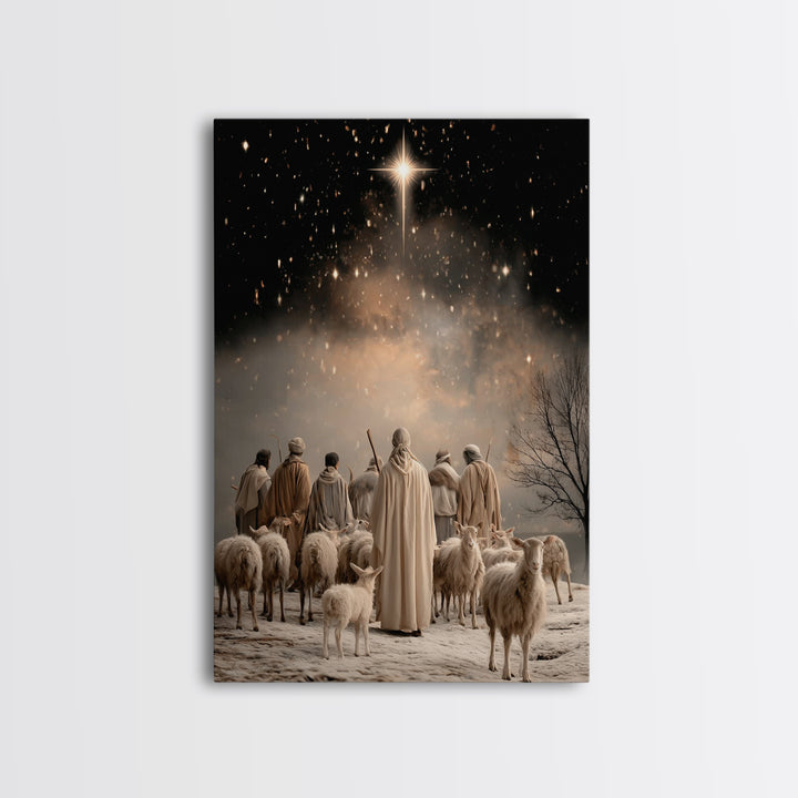 Bethlehem Plains | Framed Canvas Print | Christmas Art Prints | Christian Art Canvas | Christian Wall Art | Vintage Christian Art | Christi