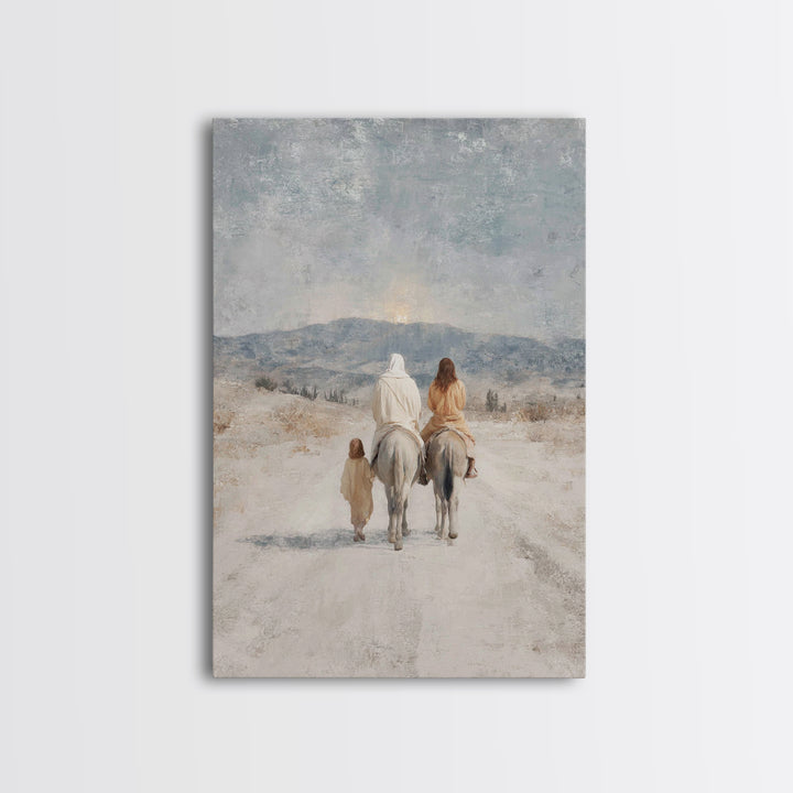 Holy Road Light | Framed Canvas Print | Christian Art Canvas | Christian Wall Art | Christian Christmas Art | Jesus Painting | Christian De