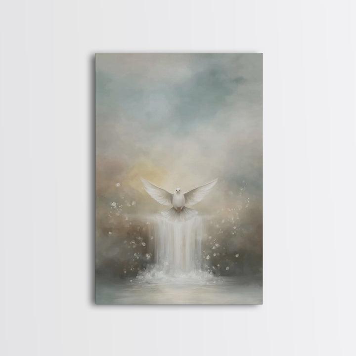 Spirit Of Peace – Framed Canvas Print – Christian Art Canvas – Christian Wall Art – Christian Art – Christian Gift – Minimalist Christian A