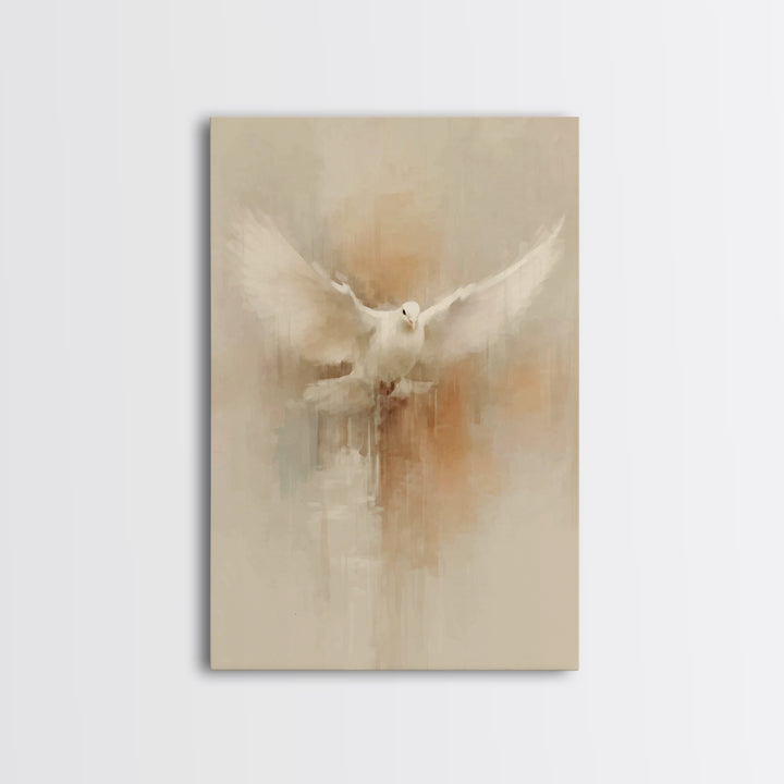 Heavenly Dove Light | Framed Canvas Print | Christian Wall Art | Christian Art Canvas | Christian Art | Christian Decor | Christian Gift