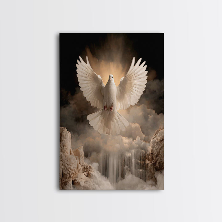 Divine Peace Wings | Framed Canvas Print | Christian Christmas Art | Christian Art Canvas | Christian Wall Art | Christian Decor | Christia