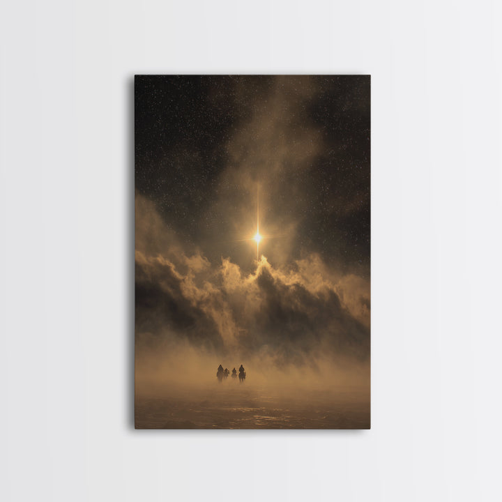 Journey of Kings – Framed Canvas Print – Christian Wall Art – Christian Christmas Art – Jesus Painting – Christmas Canvas Wall Art