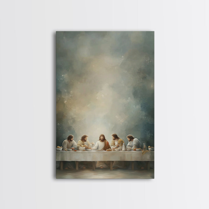 Sacred Last Supper | Framed Canvas Print | Christian Art Canvas | Christian Decor | Christian Wall Art | Christian Art | Christian Christma