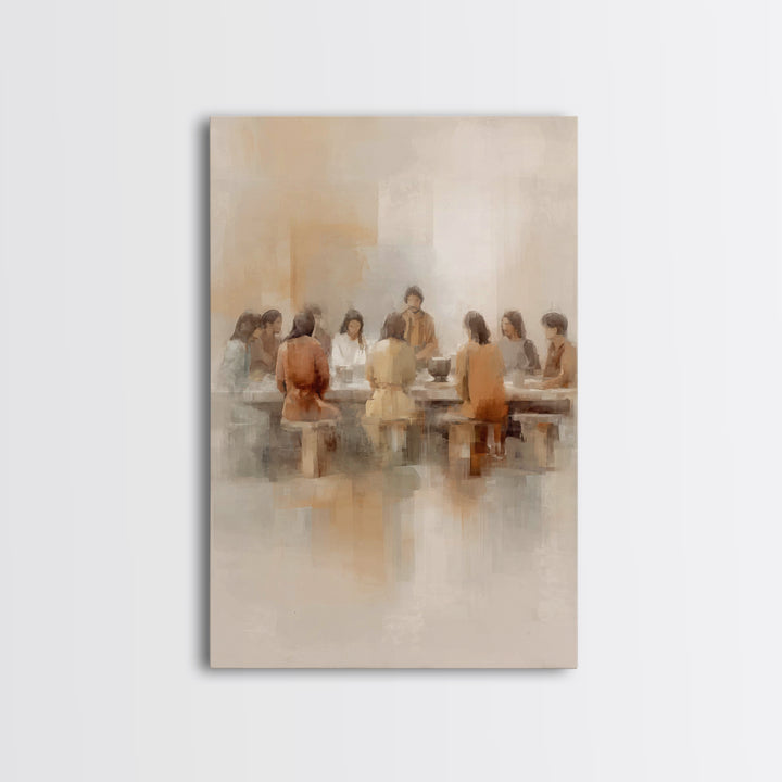 Graceful Supper – Framed Canvas Print – Christian Wall Art – Christian Art Work – Jesus Painting – Christmas Art – Christian Art Canvas – C