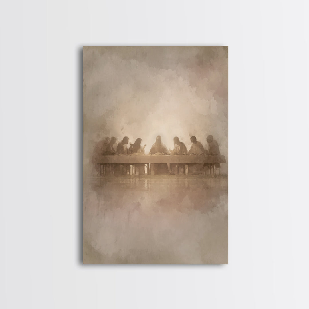 Divine Fellowship – Framed Canvas Print – Christian Art Print – Jesus Canvas Art – Christian Wall Art – Christmas Decor – Christian Christm