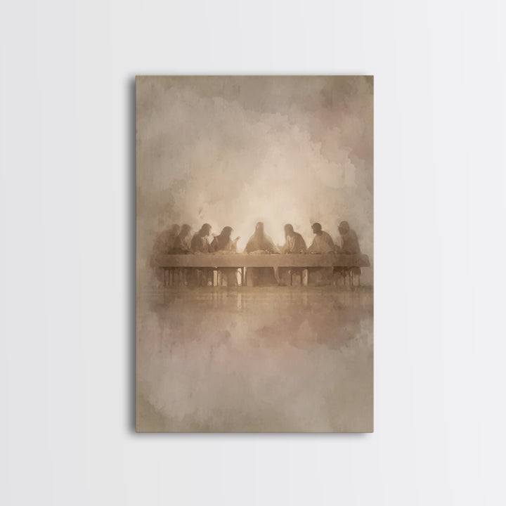 Divine Fellowship – Framed Canvas Print – Christian Art Print – Jesus Canvas Art – Christian Wall Art – Christmas Decor – Christian Christm