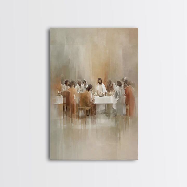 Table Of Grace – Framed Canvas Print – Christian Wall Art – Jesus Painting – Christian Art Canvas – Modern Christian Art – Christian Decor