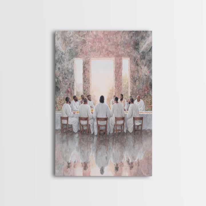 Sacred Dawn Gathering | Framed Canvas Print | Christian Art Canvas | Jesus Painting | Modern Christian Art | Christian Wall Art | Christian