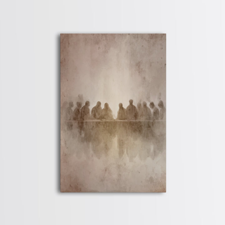 Eternal Fellowship, Framed Canvas Print, Christian Wall Art, Christian Art Canvas, Abstract Christian Art, Jesus Painting, Christian Decor