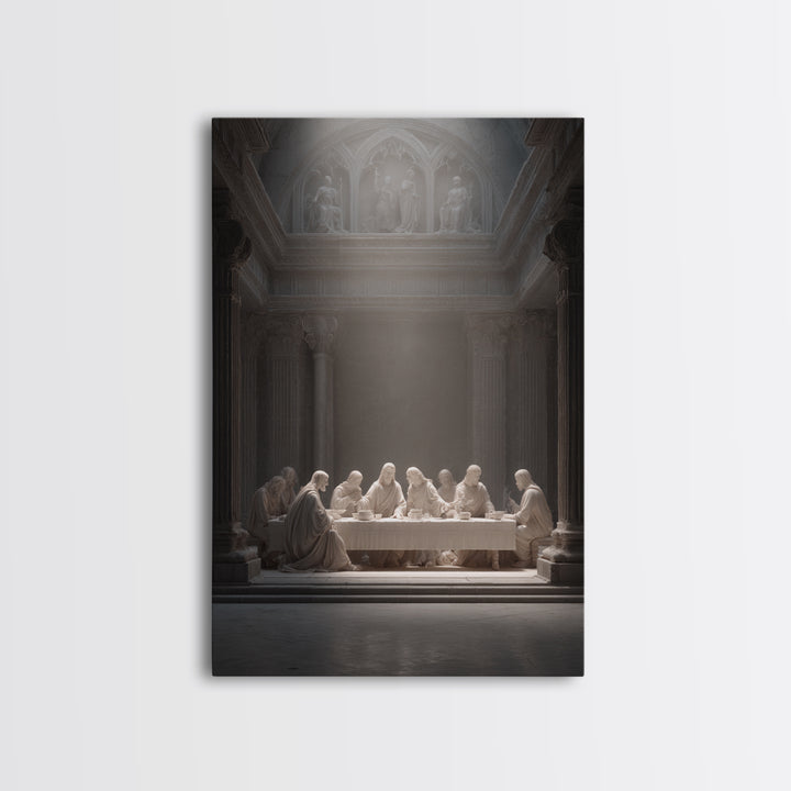 Holy Sanctuary Light – Framed Canvas Print – Christian Art Canvas – Jesus Painting – Moody Christian Art – Christian Wall Art – Christian D