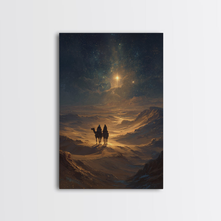 Star Of Wonder | Framed Canvas Print | Christian Wall Art | Christmas Art Prints | Christian Christmas Decor | Christian Art Canvas | Jesus