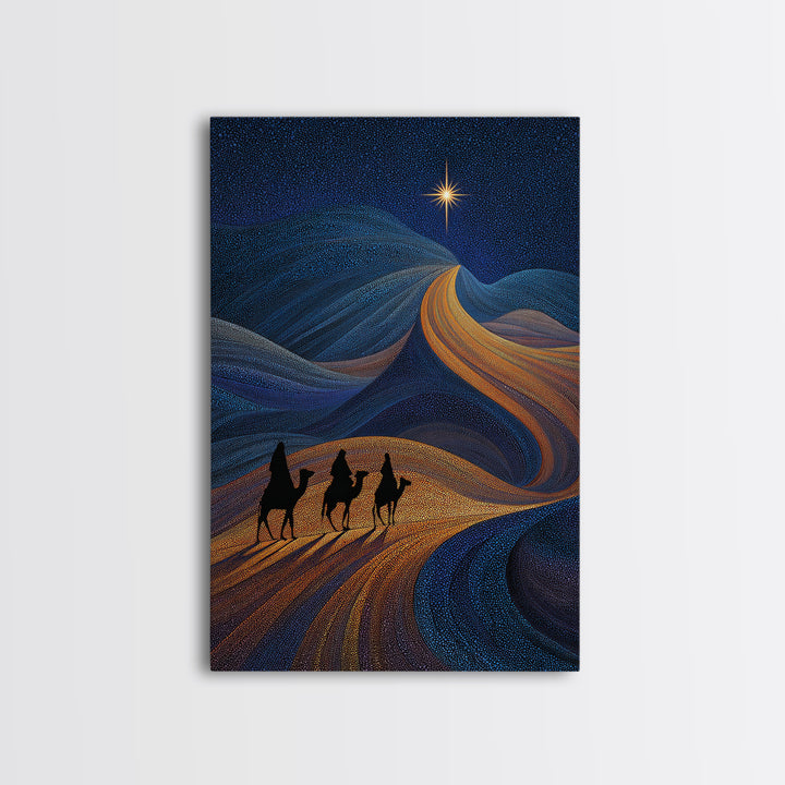 Celestial Pathway, Framed Canvas Print, Christian Art Canvas, Christian Christmas Art, Christmas Wall Art, Christian Painting, Jesus Art Pr