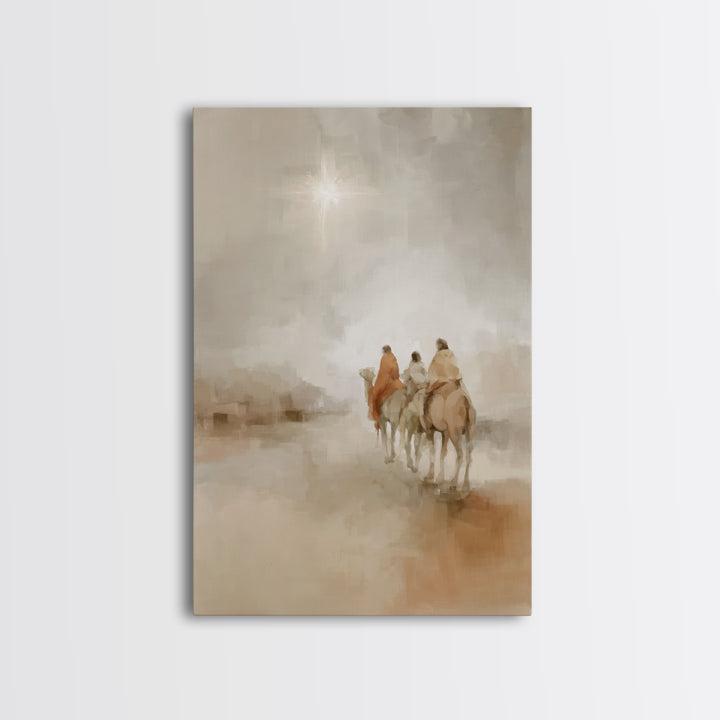 Journey Of Faith | Framed Canvas Print | Christian Art Canvas | Christian Christmas Art | Christian Wall Art | Christmas Canvas Wall Art |