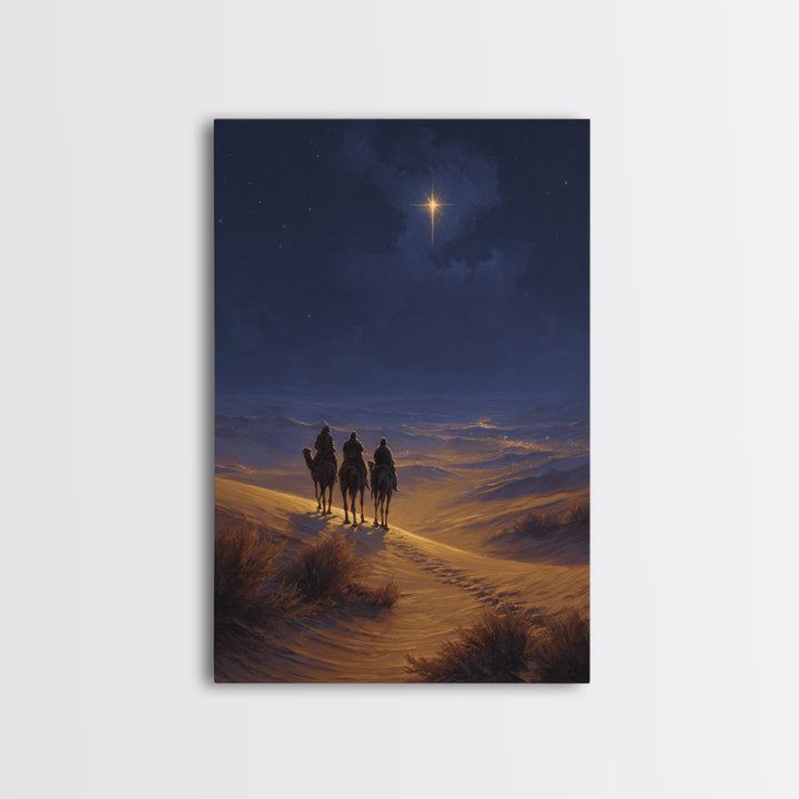 Star Of Bethlehem – Framed Canvas Print – Christian Wall Art – Christian Art Canvas – Christian Christmas Art – Christmas Wall Art – Jesus