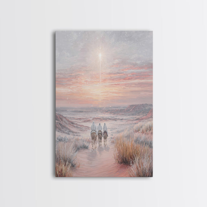 Light Of Dawn – Framed Canvas Print – Christian Art Canvas – Christmas Art – Christian Christmas – Christian Wall Art – Modern Christian Ar