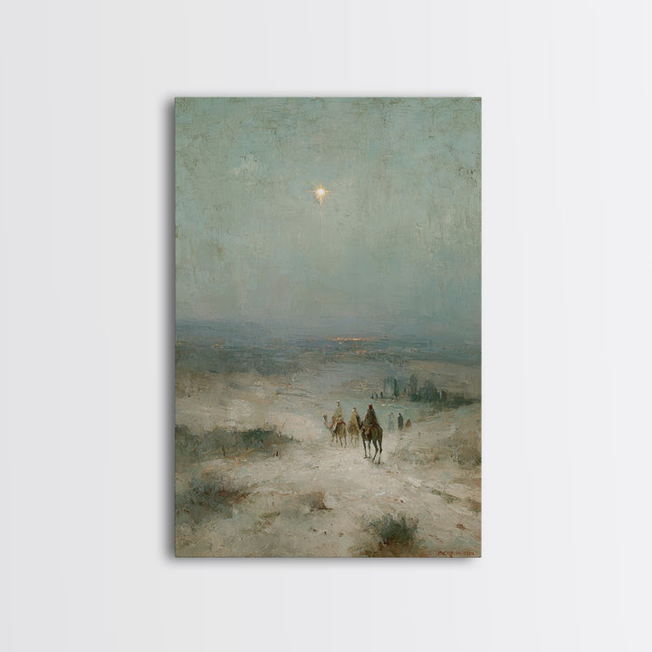 Threefold Promise – Framed Canvas Print – Christian Art Print – Christmas Wall Art – Christian Christmas – Christian Art Canvas – Jesus Pai