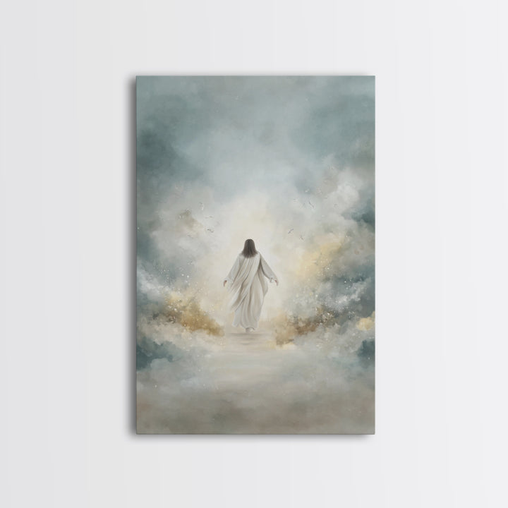 Path Of Ascension – Framed Canvas Print – Jesus Painting – Christian Art Canvas – Christian Wall Art – Large Jesus Wall Art – Modern Christ