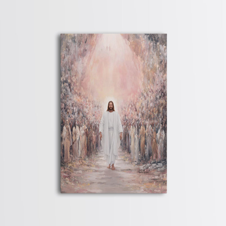 Heaven’s Host, Framed Canvas Print, Christian Art Canvas, Jesus Painting, Christian Wall Art, Christian Art Print, Large Christian Painting