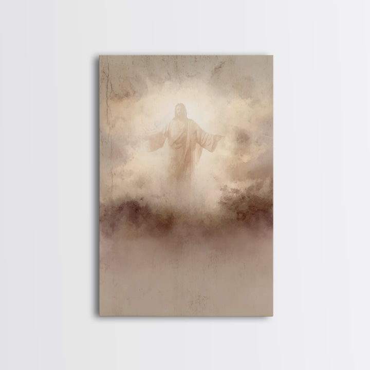 Glory Revealed, Framed Canvas Print, Jesus Painting, Christian Art Canvas, Christian Wall Art, Christian Art Work, Large Christian Painting