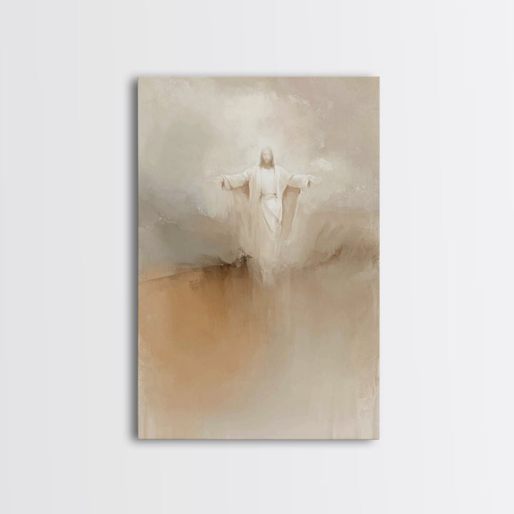 Heavenly Grace – Framed Canvas Print – Christian Wall Art – Jesus Painting – Christian Christmas Art – Christian Art