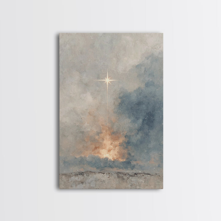 Shepherd’s Journey – Framed Canvas Print – Christian Wall Art – Christian Art Canvas – Christmas Art – Christian Christmas Art – Christian