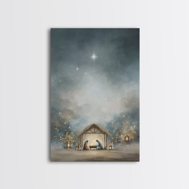 Bethlehem Wonder – Framed Canvas Print – Christian Wall Art – Christian Art Canvas – Christmas Art – Christian Christmas Art – Christian De