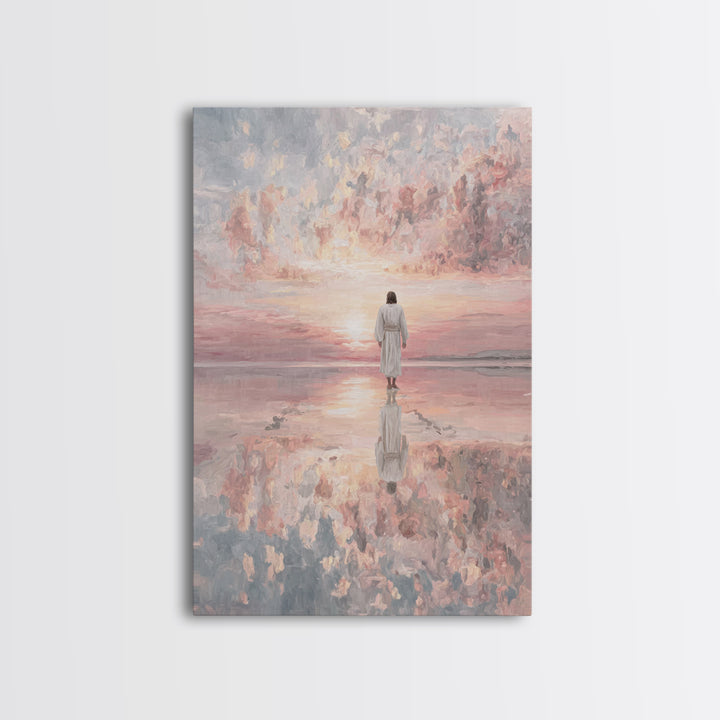 The Radiant Savior – Framed Canvas Print – Christian Wall Art – Jesus Painting – Christian Art Canvas – Modern Christian Art – Christian Ar