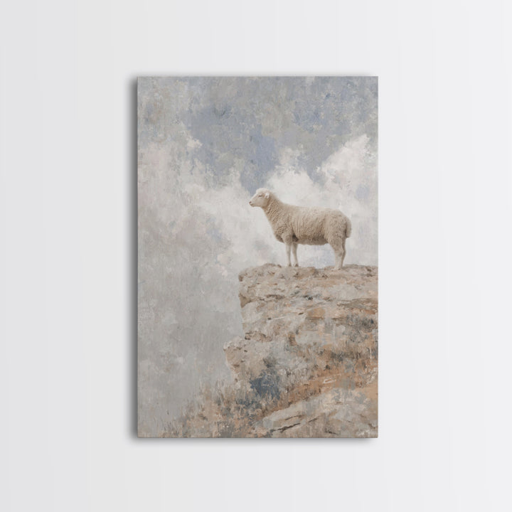 Horizon Grace, Framed Canvas Print, Christian Wall Art, Christian Art Canvas, Minimalist Christian Art, Pastoral Scenery, Christian Art Wor