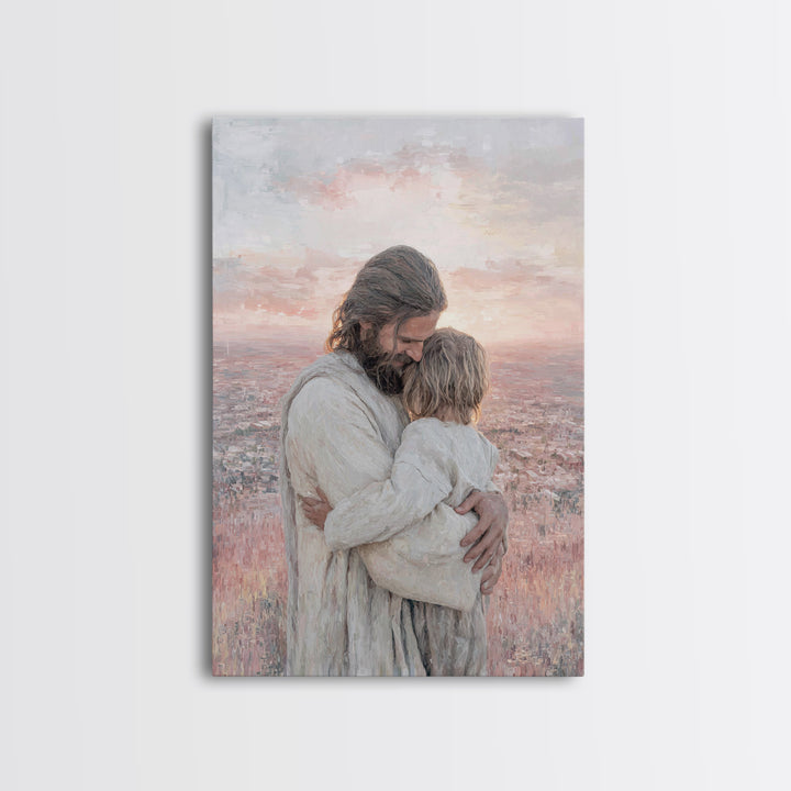 Sunrise Of Love | Framed Canvas Print | Christian Wall Art | Christian Art Canvas | Jesus Painting | Christian Art Work | Modern Christian