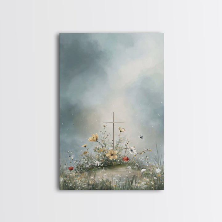 Heaven’s Bloom | Framed Canvas Print | Christian Wall Art | Christian Art Canvas | Christian Art Print | Christian Art Work | Subtle Christ