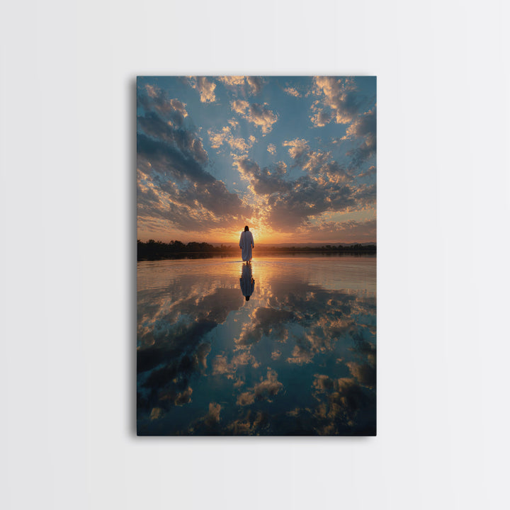 Heavenly Horizon – Framed Canvas Print – Christian Wall Art – Jesus Canvas Art – Christian Art Canvas – Christian Art Print – Modern Christ