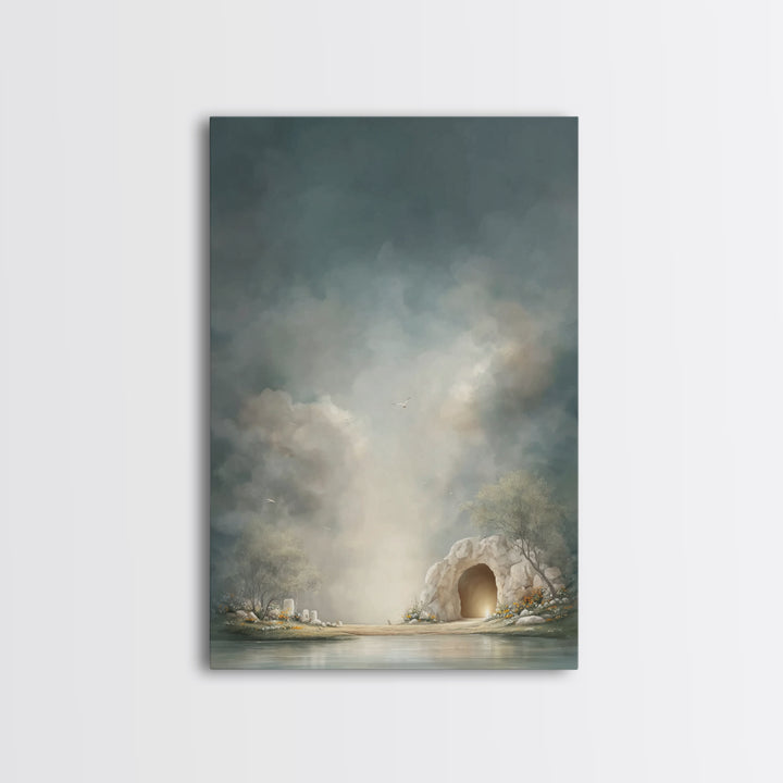 Morning Of Peace - Framed Canvas Print - Christian Wall Art - Modern Christian Art - Subtle Christian Art - Christian Art Canvas - Christia