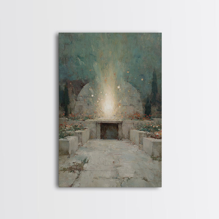 Hollow Of Light - Framed Canvas Print - Christian Art Work - Christian Wall Art - Unique Christian Art - Christian Painting - Christian Art