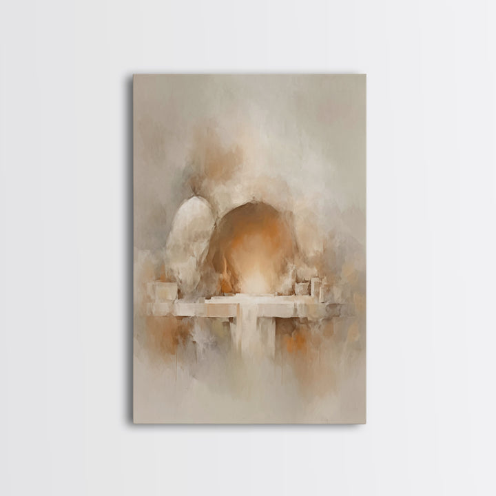 Stone Of Dawn - Framed Canvas Print - Christian Painting - Christian Art Canvas - Christian Wall Art - Modern Christian Art - Christian Gif