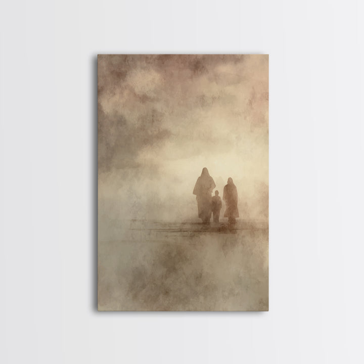 Silent Faith Journey – Framed Canvas Print – Christian Art Canvas – Christian Wall Art – Subtle Christian Art – Jesus Painting – Christian