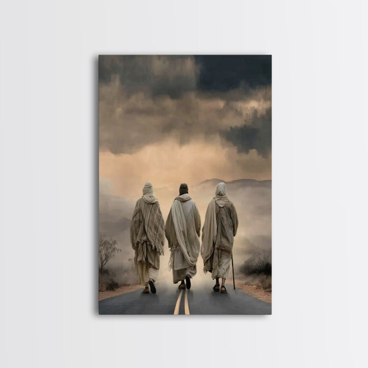 Desert Morning Hope – Framed Canvas Print – Christian Wall Art – Christian Art Canvas – Moody Christian Art – Jesus Painting – Christian Ch