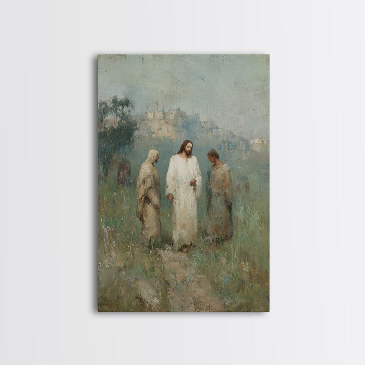 Sunrise Disciples Path | Framed Canvas Print | Christian Art Canvas | Christian Wall Art | Jesus Painting | Subtle Christian Art | Christia