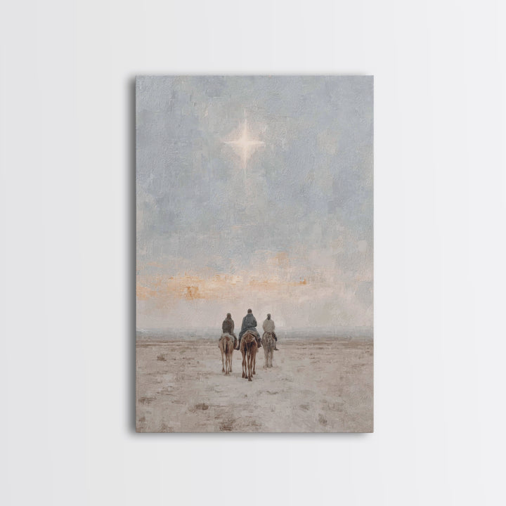 Guiding Light Sky – Framed Canvas Print – Christian Art Canvas – Christian Wall Art – Christmas Art Prints – Christian Christmas Art – Chri